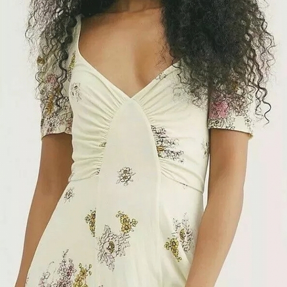 NWT🌸OFFER🌸 Free People Floral Ivory Maxi Dress, Small - Picture 3 of 13